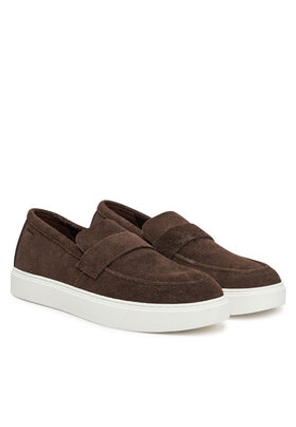 Calvin Klein Półbuty Moccasin Sue Unlined HM0HM01819 Brązowy. Kolor: brązowy. Materiał: skóra, zamsz