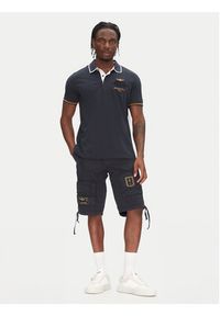 Aeronautica Militare Polo 251PO1859P191 Granatowy Regular Fit. Typ kołnierza: polo. Kolor: niebieski. Materiał: bawełna #4