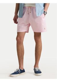 Polo Ralph Lauren Szorty kąpielowe 710957784004 Różowy Classic Fit. Kolor: różowy. Materiał: syntetyk