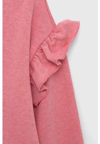 GAP bluza dziecięca kolor różowy gładka. Kolor: różowy. Materiał: dzianina. Wzór: gładki #2