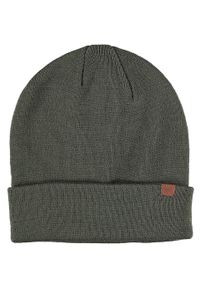 HEAT KEEPER - Czapka beanie męska. Kolor: zielony. Materiał: akryl