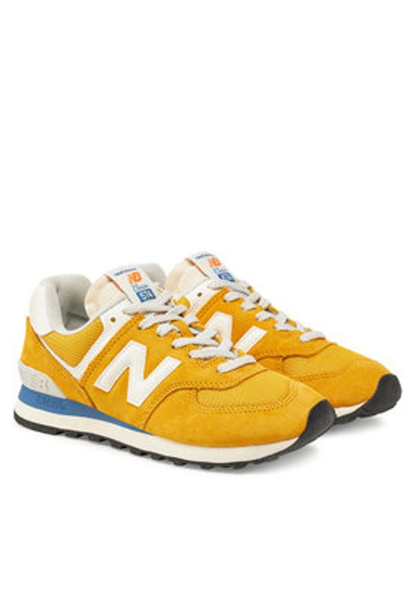 New Balance Sneakersy U574VPY Żółty. Kolor: żółty. Materiał: skóra, zamsz. Model: New Balance 574