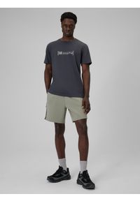 4f - 4F Spodenki dresowe męskie - khaki XL. Kolor: oliwkowy, brązowy, wielokolorowy. Materiał: dresówka. Długość: do kostek. Sport: fitness #1