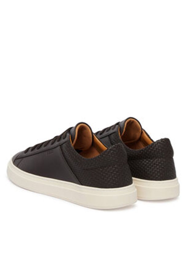 BOSS Sneakersy Kieran 50563591 Brązowy. Kolor: brązowy. Materiał: skóra