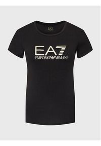 EA7 Emporio Armani T-Shirt 8NTT66 TJFKZ 0200 Czarny Slim Fit. Kolor: czarny. Materiał: bawełna #4