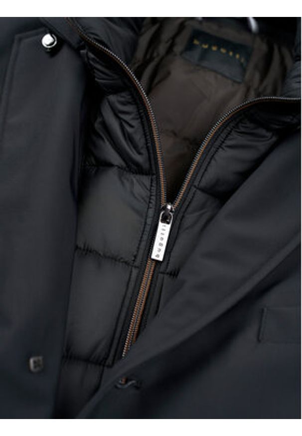 Bugatti Płaszcz przejściowy 635628 61050 Czarny Regular Fit. Kolor: czarny. Materiał: syntetyk