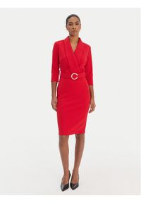 Rinascimento Sukienka koktajlowa CFC0126777003 Czerwony Slim Fit. Kolor: czerwony. Materiał: syntetyk. Styl: wizytowy #1