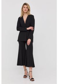 TwinSet - Twinset spodnie damskie kolor czarny dzwony high waist. Stan: podwyższony. Kolor: czarny. Materiał: tkanina