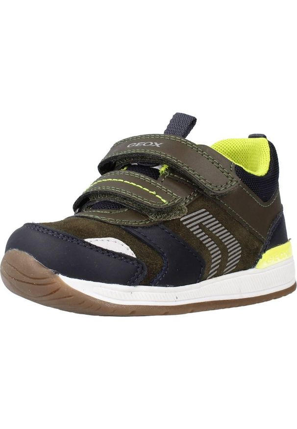 Geox - Buty GEOX B RISHON BOY Zielony. Kolor: zielony. Materiał: syntetyk, tkanina. Sport: turystyka piesza