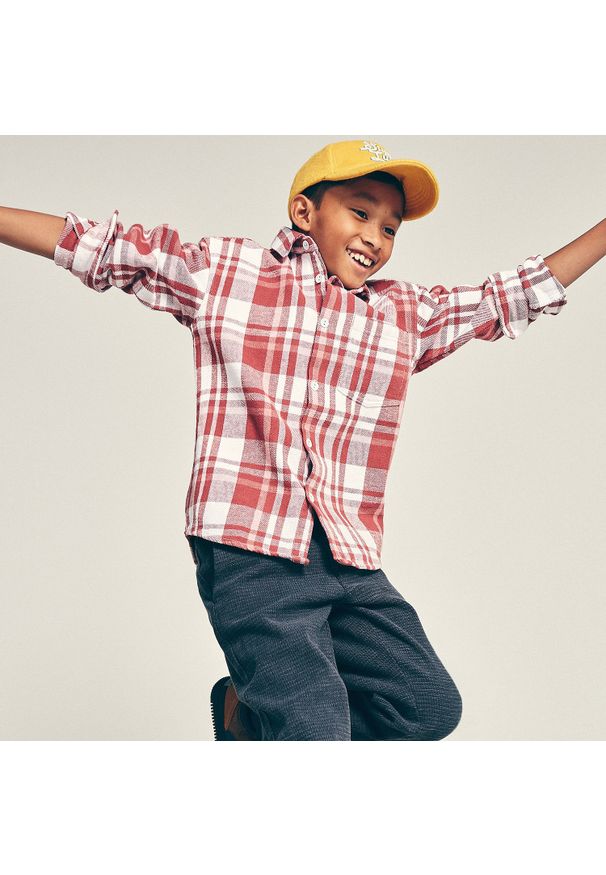 Reserved - Flanelowa koszula w kratę - Różowy. Kolor: różowy