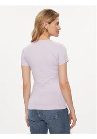 Guess T-Shirt Logo W4GI29 J1314 Fioletowy Slim Fit. Kolor: fioletowy. Materiał: bawełna