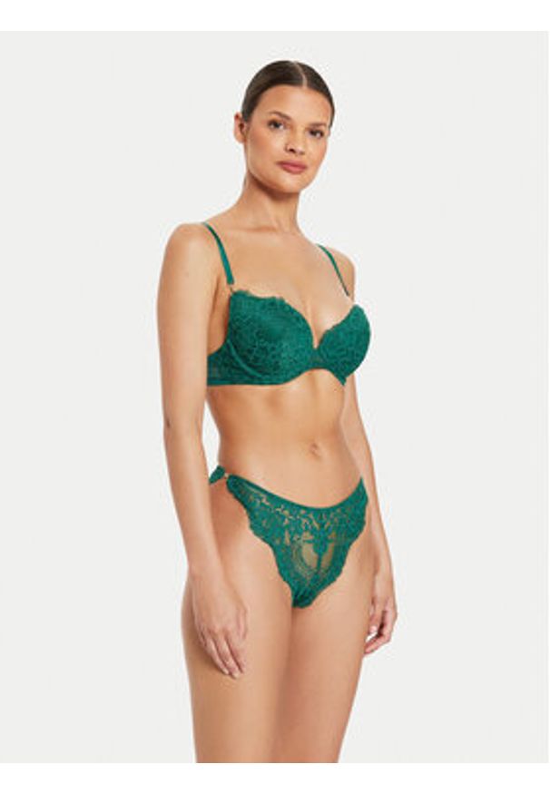Guess Biustonosz push-up O4YC15 KCC70 Zielony Regular Fit. Kolor: zielony. Materiał: syntetyk. Rodzaj stanika: push-up