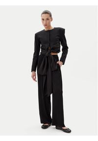 Eleh Marynarka ESS250171 Czarny Regular Fit. Kolor: czarny. Materiał: bawełna #4