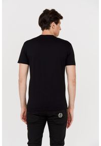 DSQUARED2 Czarny t-shirt męski cool fit. Kolor: czarny. Wzór: haft #2