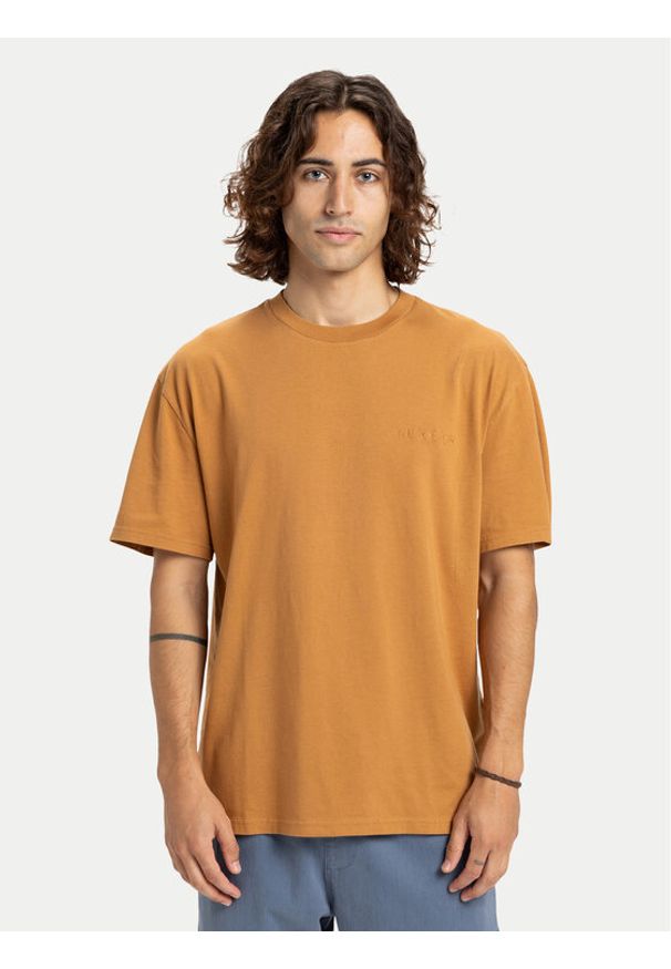 Quiksilver T-Shirt Salt Water EQYZT08204 Brązowy Regular Fit. Kolor: brązowy. Materiał: bawełna