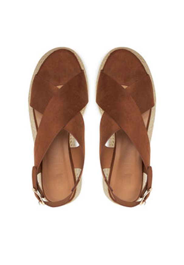 ONLY Shoes Espadryle Onlminerva-2 Brązowy. Kolor: brązowy. Materiał: zamsz, skóra