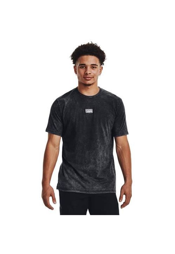 Koszulka sportowa męska Under Armour Elevated Core Wash. Kolor: szary. Długość rękawa: krótki rękaw. Długość: krótkie