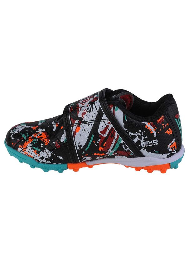 Buty piłkarskie niemowlęce Joma Evolution Jr 2301 Tf. Zapięcie: rzepy. Kolor: czarny. Materiał: materiał. Szerokość cholewki: normalna. Sport: piłka nożna