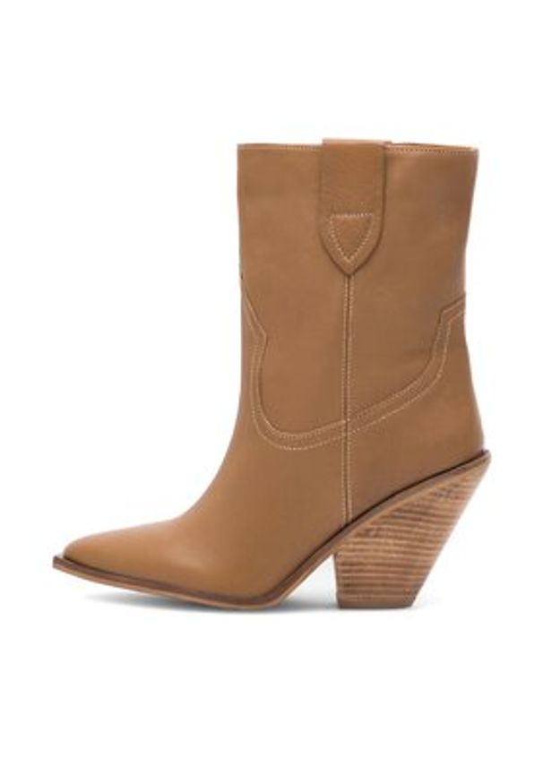 Badura Botki AMADORA-110436 Brązowy. Kolor: brązowy. Materiał: skóra