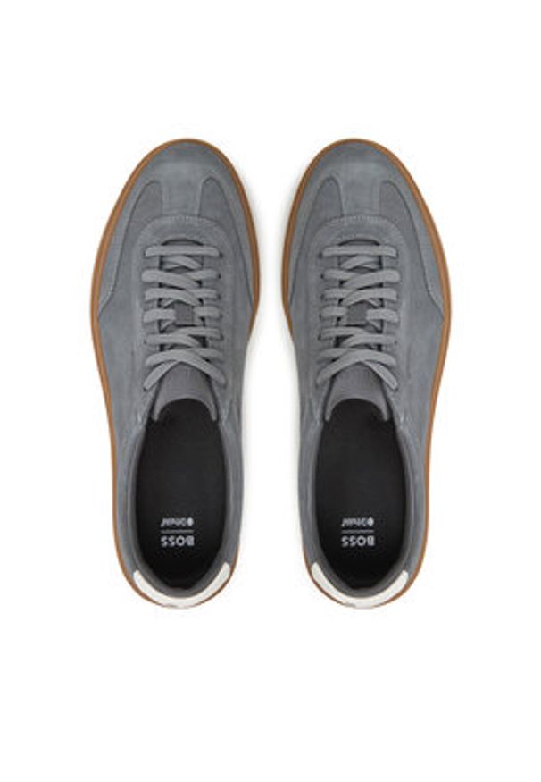 BOSS Sneakersy Kieran 50548715 Szary. Kolor: szary. Materiał: skóra