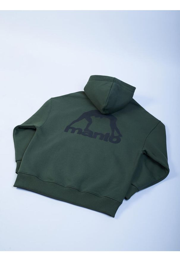 MANTO - Bluza sportowa męska Manto Label Oversize z kapturem. Typ kołnierza: kaptur. Kolor: brązowy, zielony