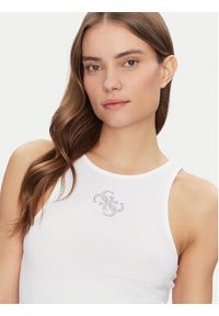 Guess Top W5GP57 KCV52 Biały Regular Fit. Kolor: biały. Materiał: syntetyk #4