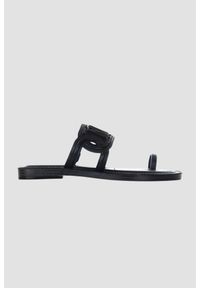 Michael Kors - MICHAEL KORS Czarne klapki Alma Flat Sandal, Rozmiar 38,5. Kolor: czarny #1