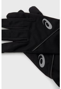 Asics Rękawiczki męskie kolor czarny. Kolor: czarny. Materiał: dzianina #2