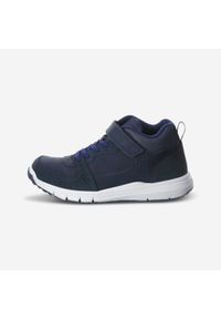 Decathlon - Buty sportowe dla dzieci Newfeel Protect 560 skórzane. Zapięcie: rzepy. Kolor: niebieski. Materiał: skóra. Szerokość cholewki: normalna. Sport: turystyka piesza