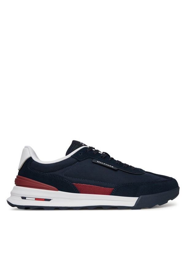 TOMMY HILFIGER - Tommy Hilfiger Sneakersy Retro Runner Nylon Mix FM0FM05523 Granatowy. Kolor: niebieski. Materiał: zamsz, skóra