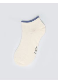 Big-Star - Stopki męskie w prążek białe Arnold 100. Kolor: biały. Materiał: bawełna. Wzór: prążki #1