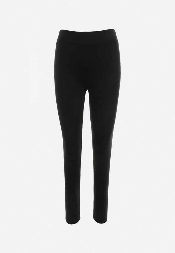 Born2be - Czarne Legginsy Eryssan. Kolor: czarny. Materiał: bawełna. Długość: krótkie. Styl: elegancki, wizytowy, klasyczny