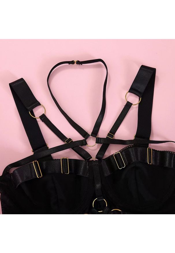 Intica - Body z paseczkami na wieczór regulowane wycięcia Ticuta. Kolor: zielony. Materiał: materiał. Wzór: paski