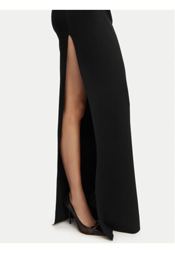 Elisabetta Franchi Sukienka wieczorowa AM-43B-62E2-V600 Czarny Slim Fit. Kolor: czarny. Materiał: wiskoza. Styl: wizytowy