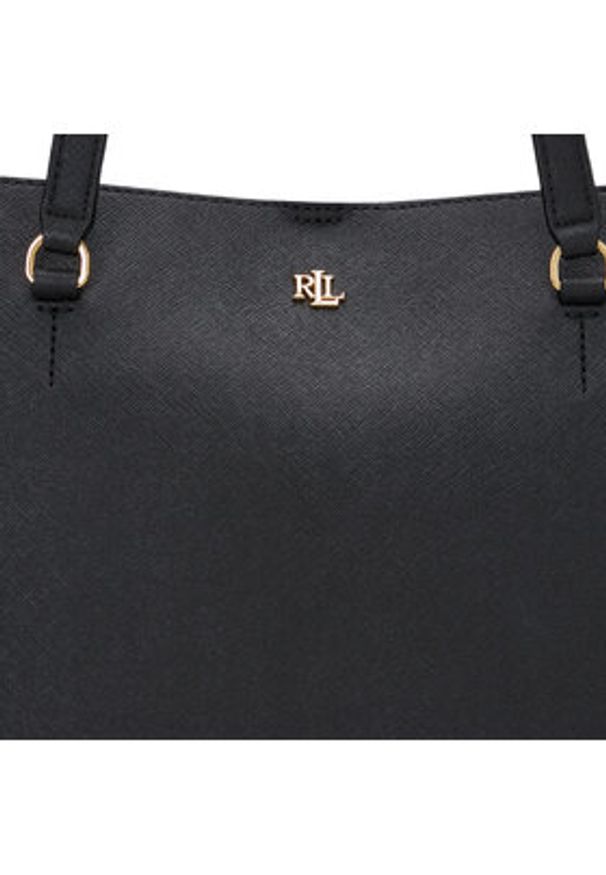 Lauren Ralph Lauren Torebka 431911655001 Czarny. Kolor: czarny. Materiał: skórzane