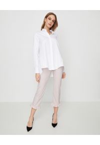 SEDUCTIVE - Modelujące spodnie w kratę. Kolor: biały. Materiał: materiał. Styl: elegancki #2