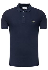 Lacoste Polo PH4012 Granatowy Slim Fit. Typ kołnierza: polo. Kolor: niebieski. Materiał: bawełna