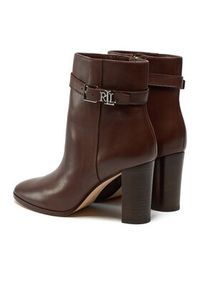 Lauren Ralph Lauren - LAUREN RALPH LAUREN Botki 802937808003 Brązowy. Kolor: brązowy. Materiał: skóra