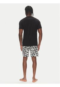 Emporio Armani Underwear Piżama EM000400 AF10794 FC143 Czarny Regular Fit. Kolor: czarny. Materiał: bawełna