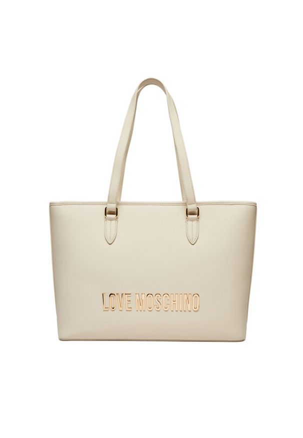 Love Moschino - LOVE MOSCHINO Torebka JC4190PP1MKD0110 Écru. Materiał: skórzane