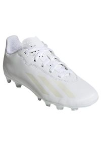 Adidas - Buty adidas X Crazyfast.4 FxG Jr IE1589 białe. Kolor: biały. Materiał: materiał, syntetyk. Szerokość cholewki: normalna #3