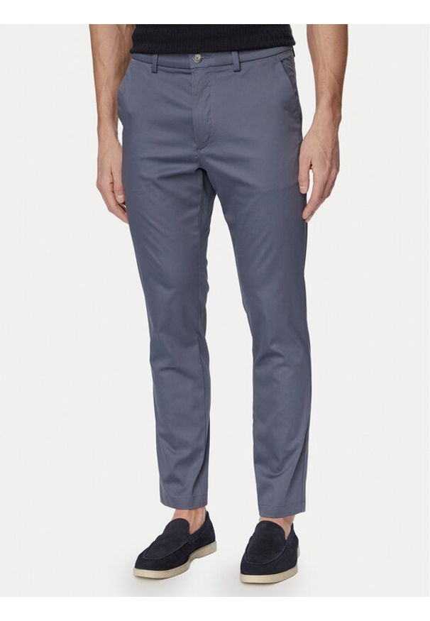 BOSS Spodnie materiałowe P-Kaiton1 50553841 Niebieski Slim Fit. Kolor: niebieski. Materiał: bawełna