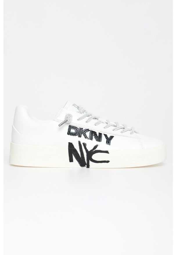 Sneakersy damskie skórzane DKNY. Materiał: skóra