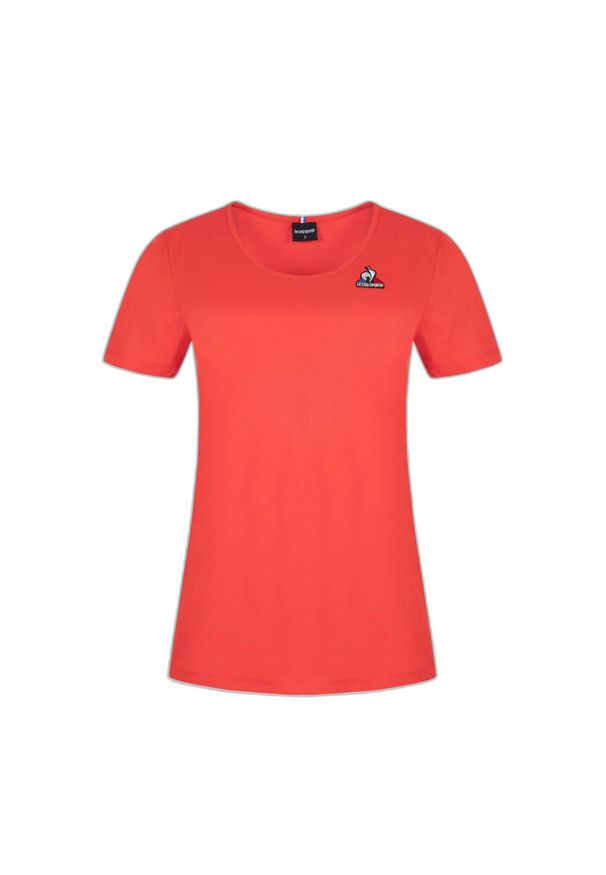 Damska koszulka z krótkim rękawem Le Coq Sportif Saison N°1. Kolor: czerwony. Długość rękawa: krótki rękaw. Długość: krótkie. Sport: fitness