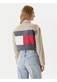 Tommy Jeans Kurtka jeansowa Flag DW0DW21431 Beżowy Regular Fit. Kolor: beżowy. Materiał: bawełna #4