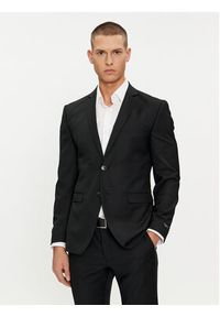 Jack & Jones Garnitur Solaris 12148166 Czarny Super Slim Fit. Kolor: czarny. Materiał: syntetyk