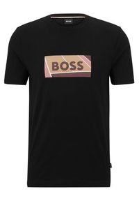 BOSS - Boss T-Shirt 50486210 Czarny Slim Fit. Kolor: czarny. Materiał: bawełna #3