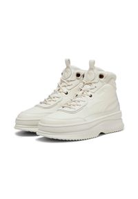 Buty Sportowe Damskie Puma Mayra Frosted. Kolor: biały, beżowy. Materiał: materiał, skóra, syntetyk