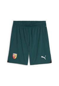 Puma - Szorty meczowe RC Lens 2024/25. Kolor: biały, wielokolorowy, zielony. Sport: piłka nożna