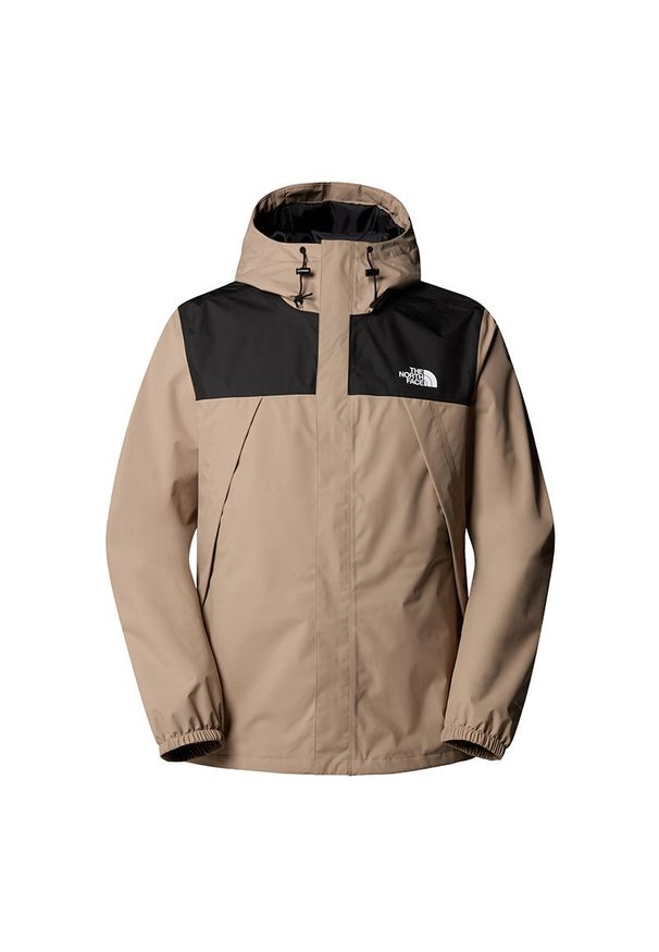 Kurtka męska The North Face Antora 0A7QEYDHO1 - brązowa. Typ kołnierza: kaptur. Kolor: brązowy. Materiał: materiał, nylon. Styl: klasyczny, sportowy